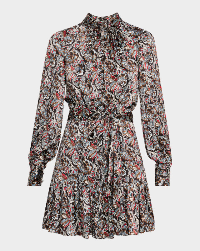 Zoella Paisley Silk Mini Dress